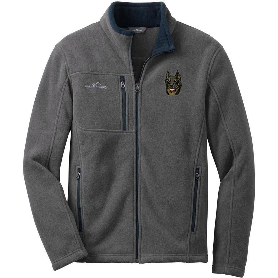 Embroidered Mens Fleece Jackets Gray 2X Large Beauceron DV165