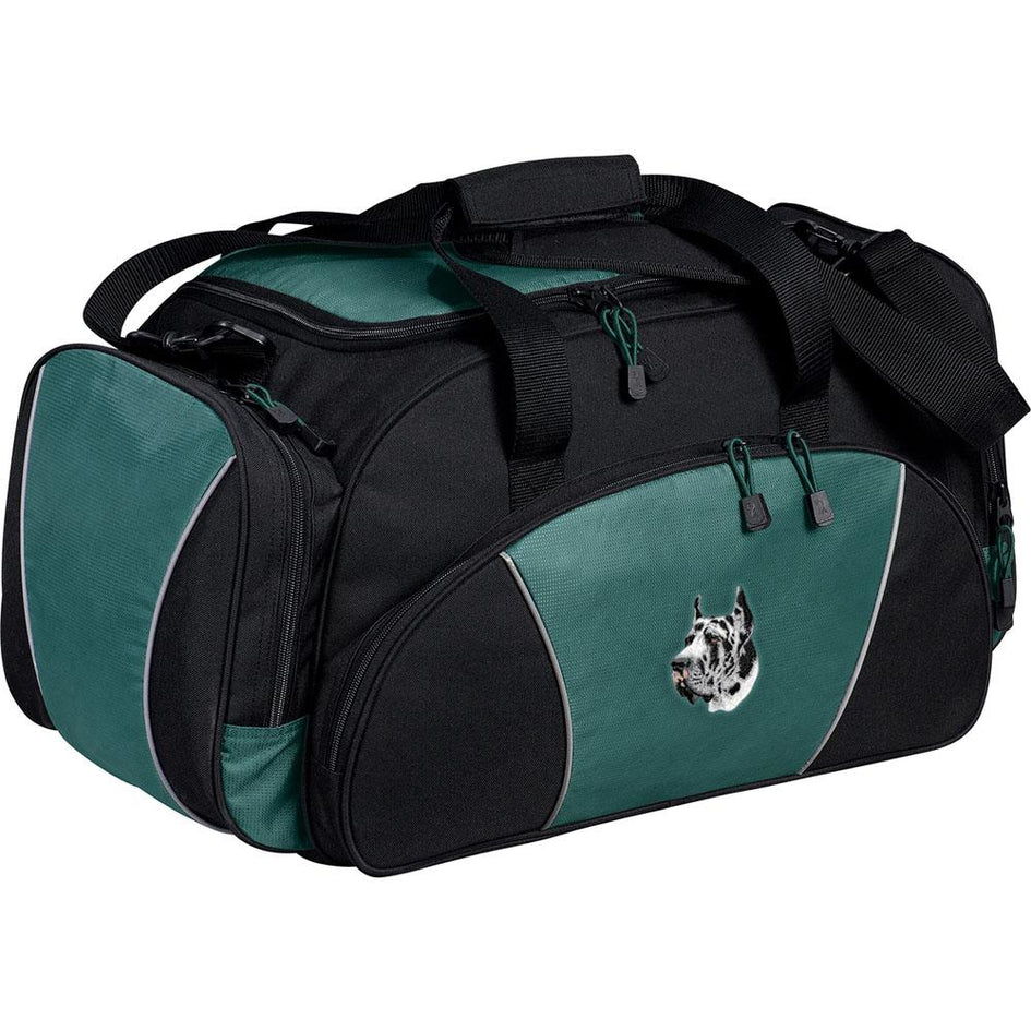 Embroidered Duffel Bags Hunter Green  Great Dane D66