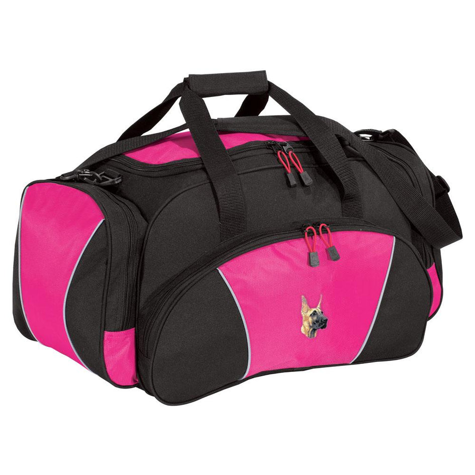 Embroidered Duffel Bags Pink  Great Dane D71