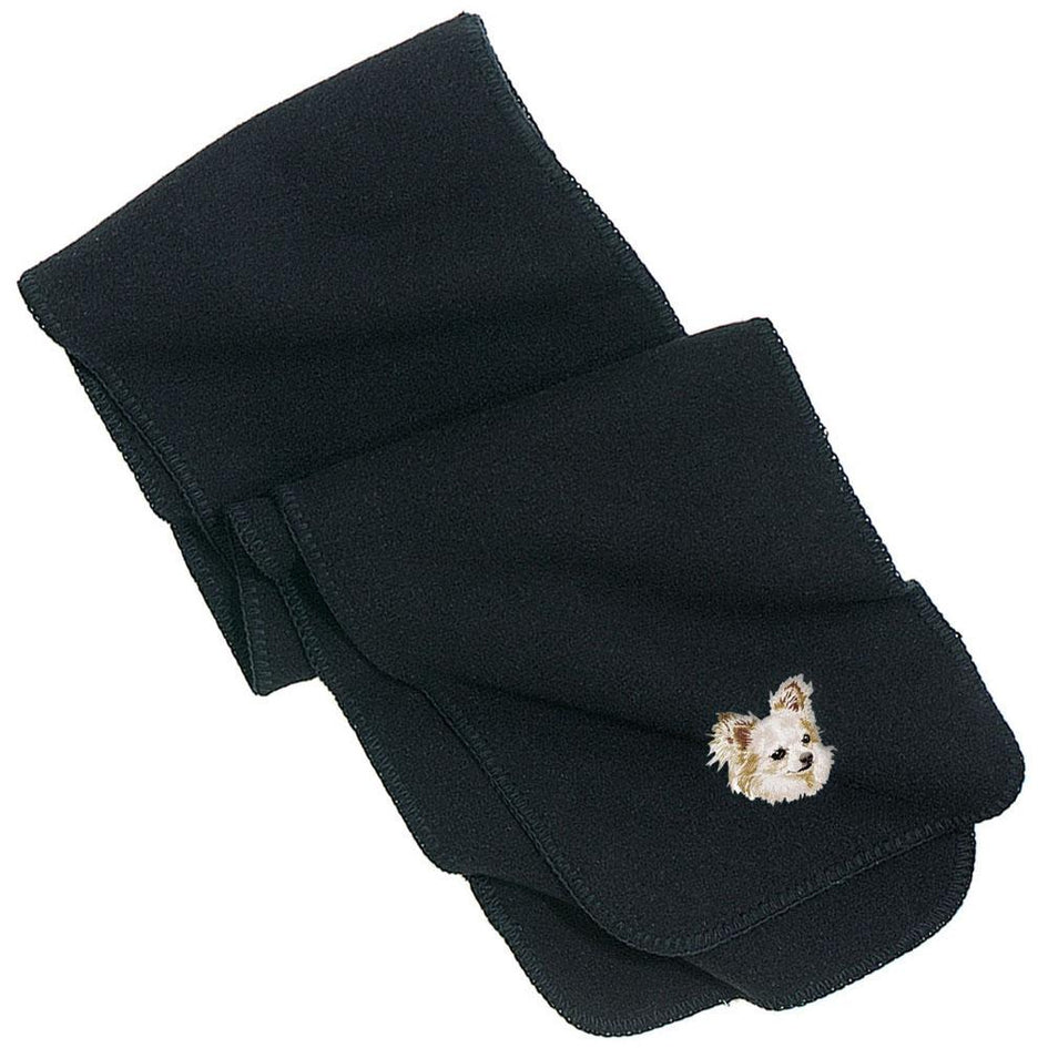 Embroidered Scarves Black  Chihuahua DV206