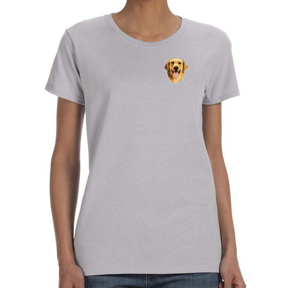 Embroidered Ladies Gildan T-Shirts Gold 3X Large Golden Retriever DM274