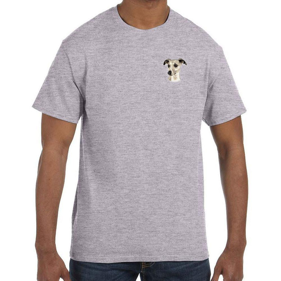 Embroidered Mens T-Shirts Sport Gray 3X Large Whippet D65