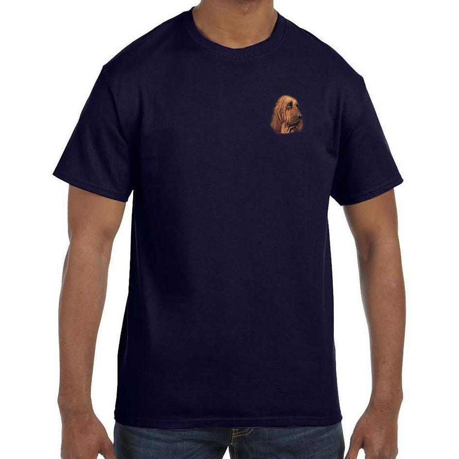 Bloodhound Embroidered Mens T-Shirts