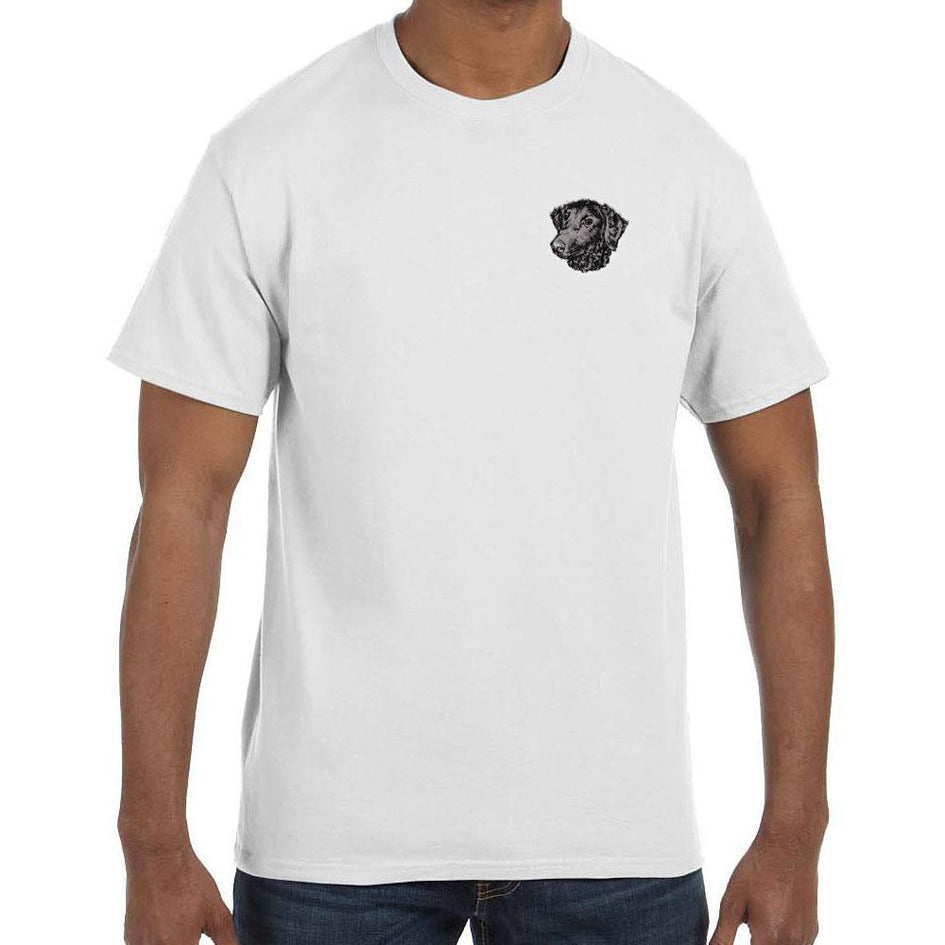Curly-Coated Retriever Embroidered Mens T-Shirts