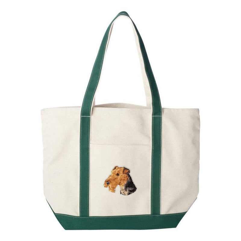 Airedale Terrier Embroidered Tote Bag