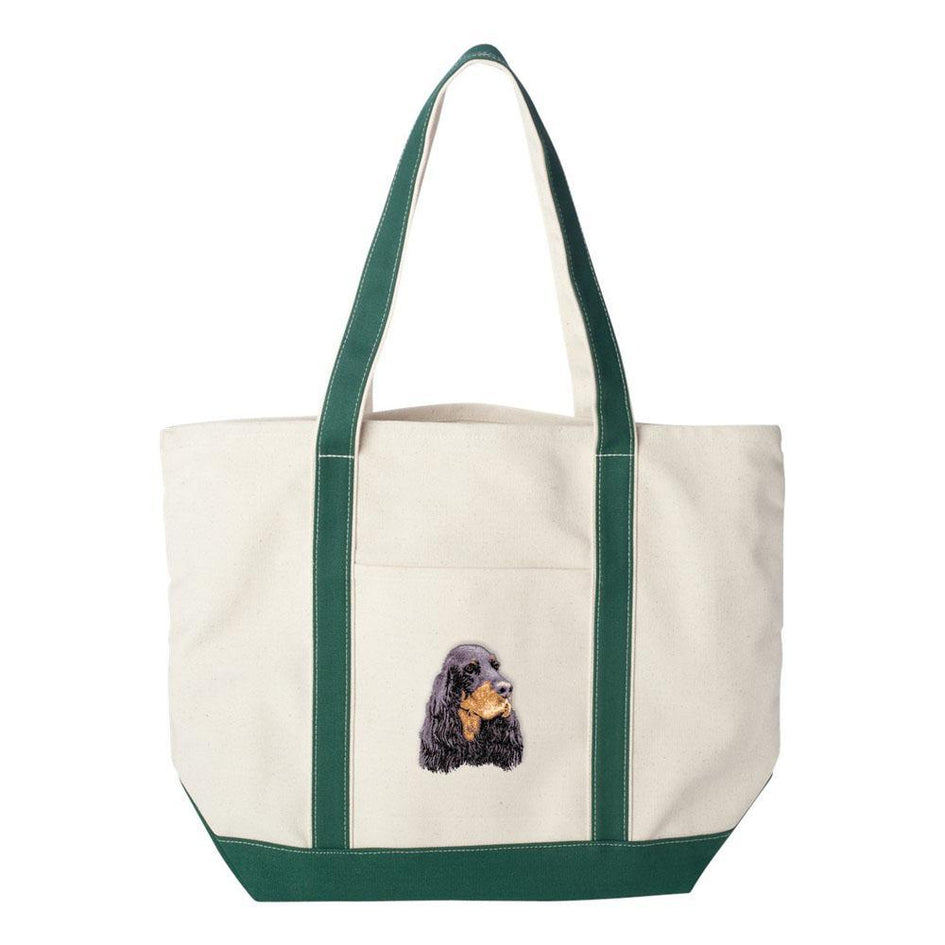 Embroidered Tote Bag Red  Gordon Setter D78