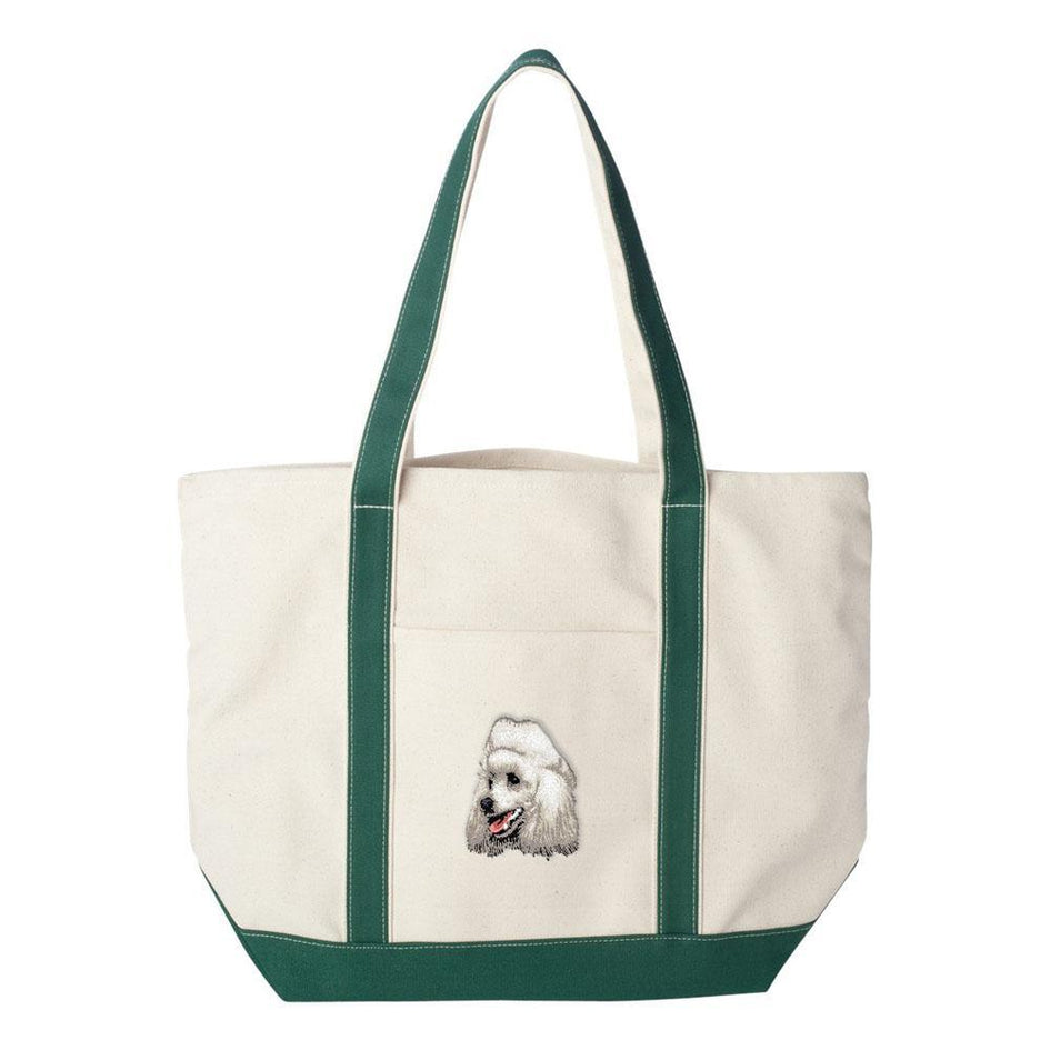 Embroidered Tote Bag Red  Poodle D18