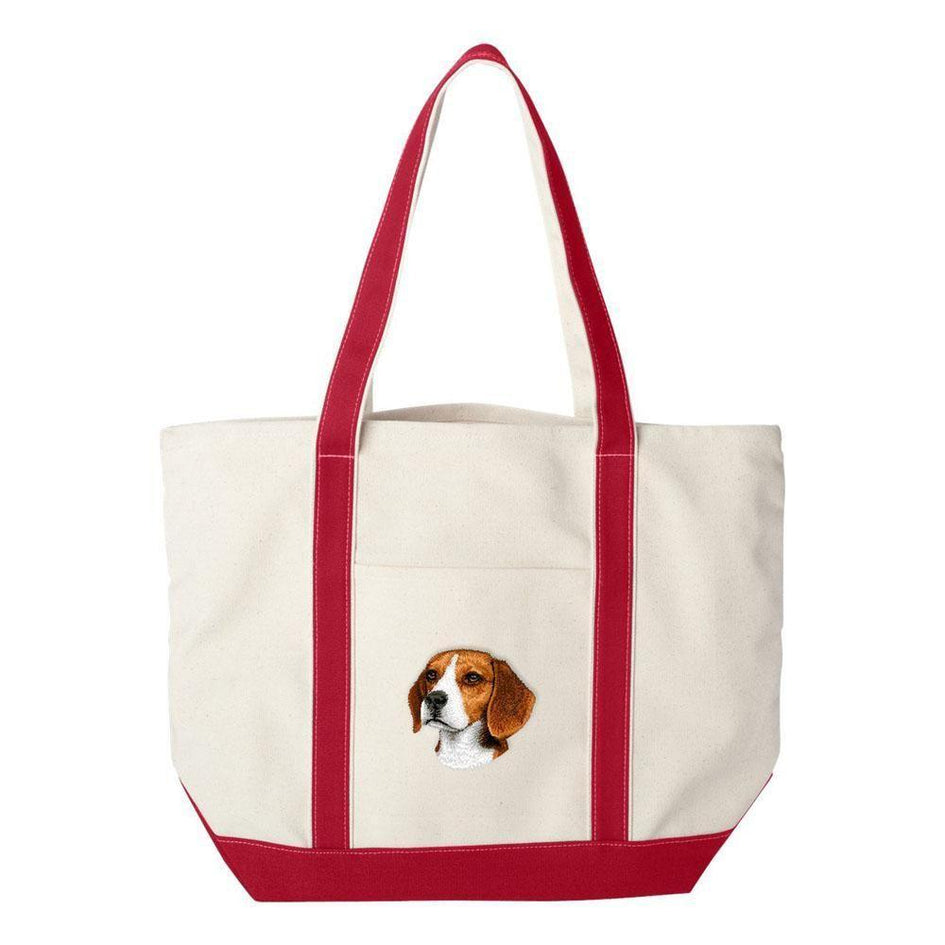 Embroidered Tote Bag Green  Beagle D31