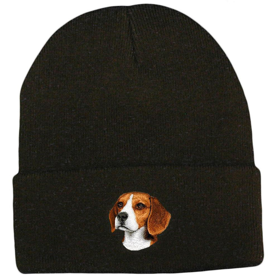 Embroidered Beanies Black  Beagle D31