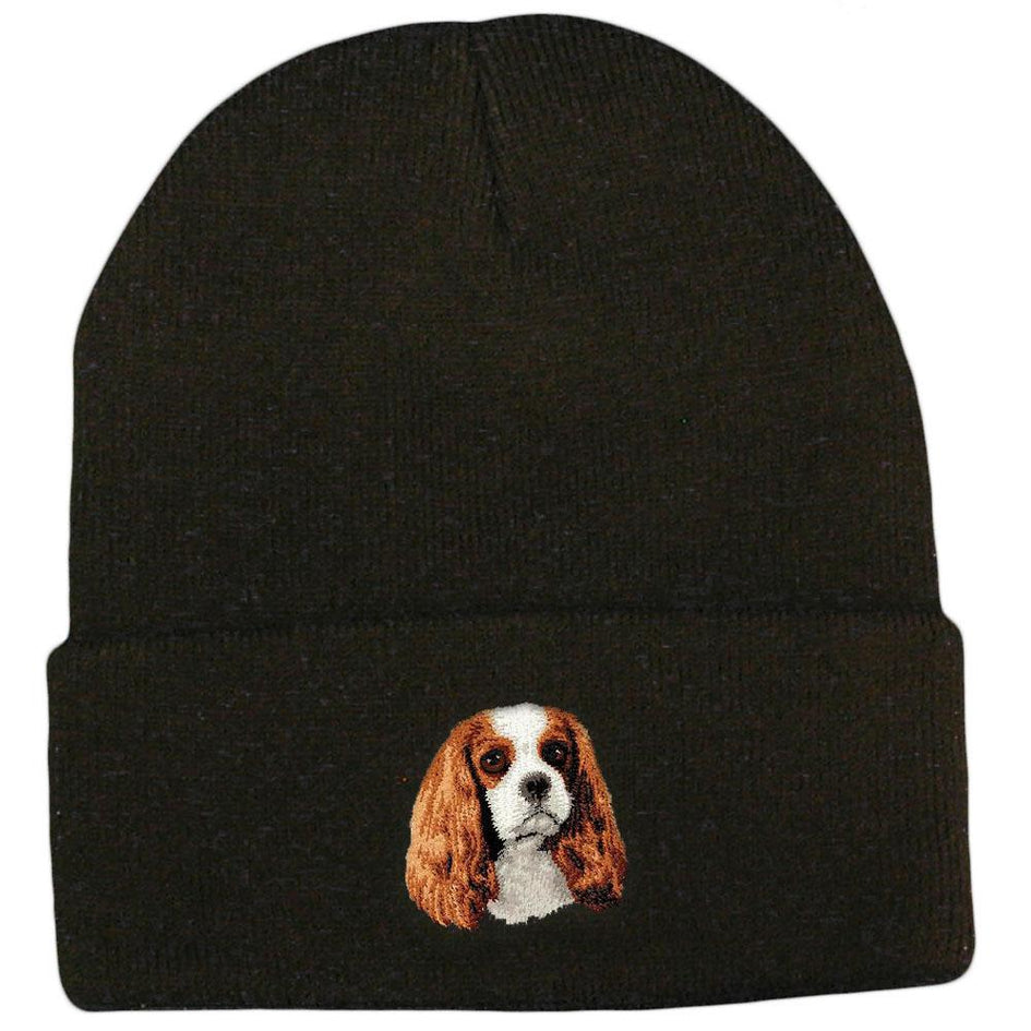 Embroidered Beanies Black  Cavalier King Charles Spaniel D11