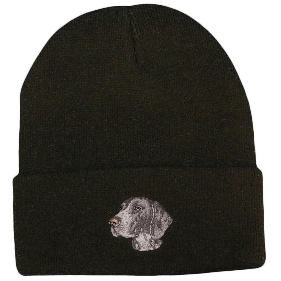 Embroidered Beanies Black  German Shorthaired Pointer D131