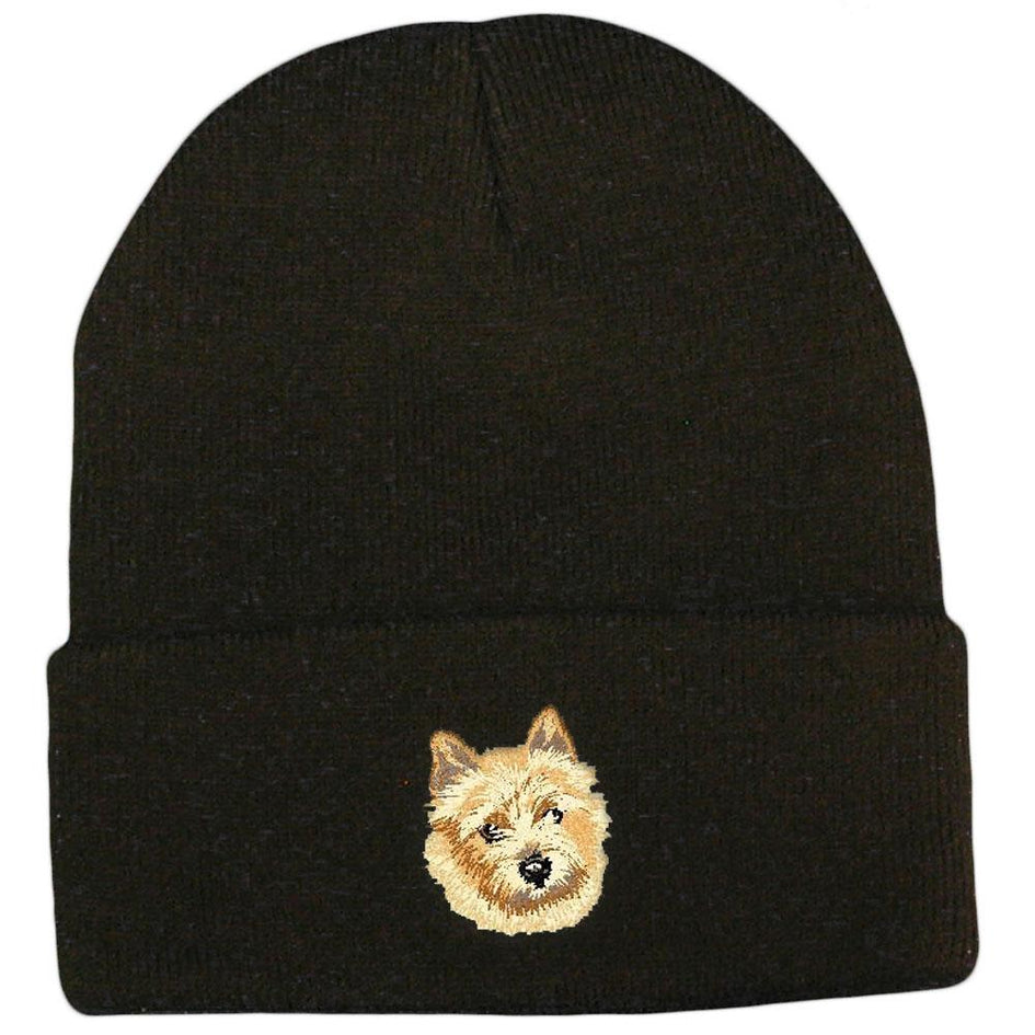 Embroidered Beanies Black  Norwich Terrier DV158