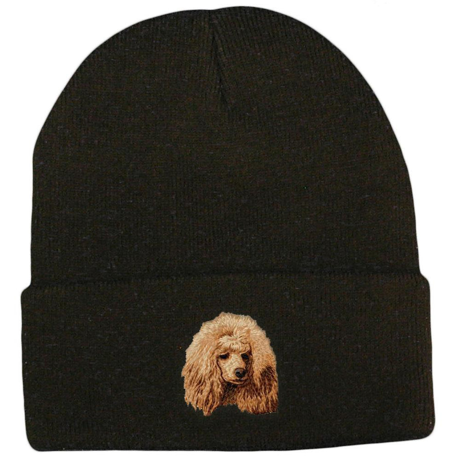 Embroidered Beanies Black  Poodle DM449