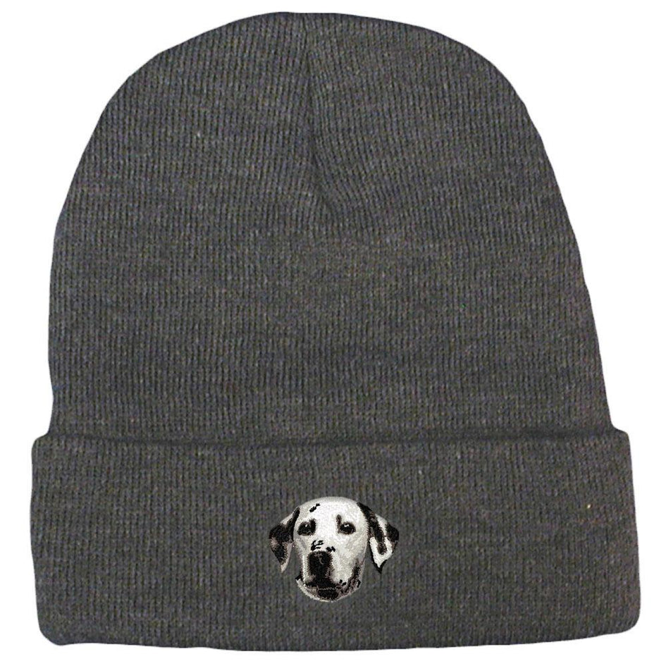 Embroidered Beanies Gray  Dalmatian D2