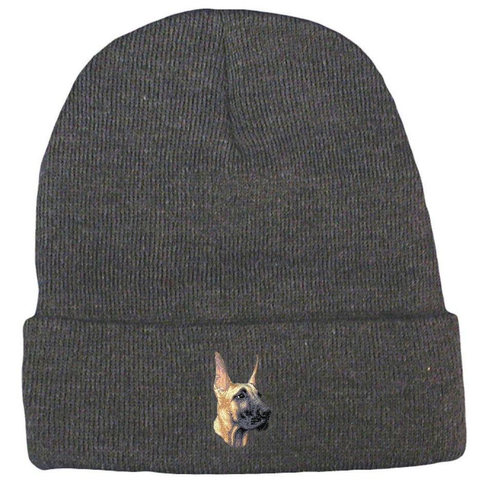 Embroidered Beanies Gray  Great Dane D71