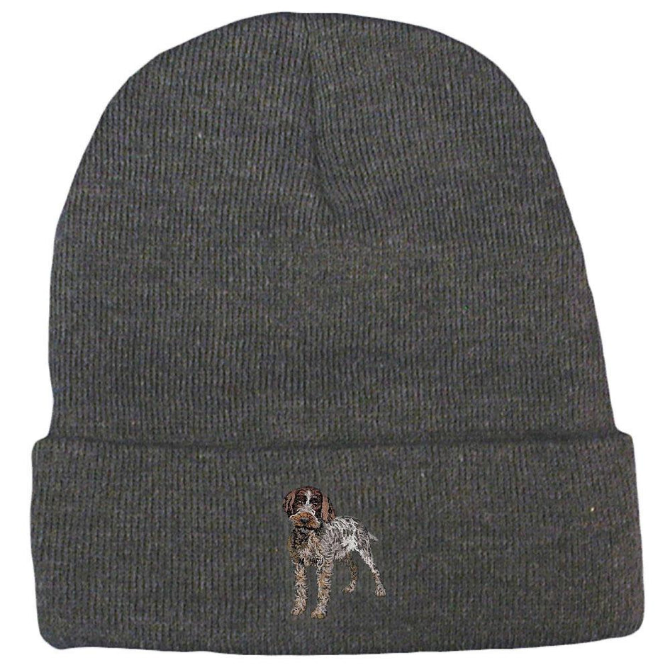 Embroidered Beanies Gray  Wirehaired Pointing Griffon DV193