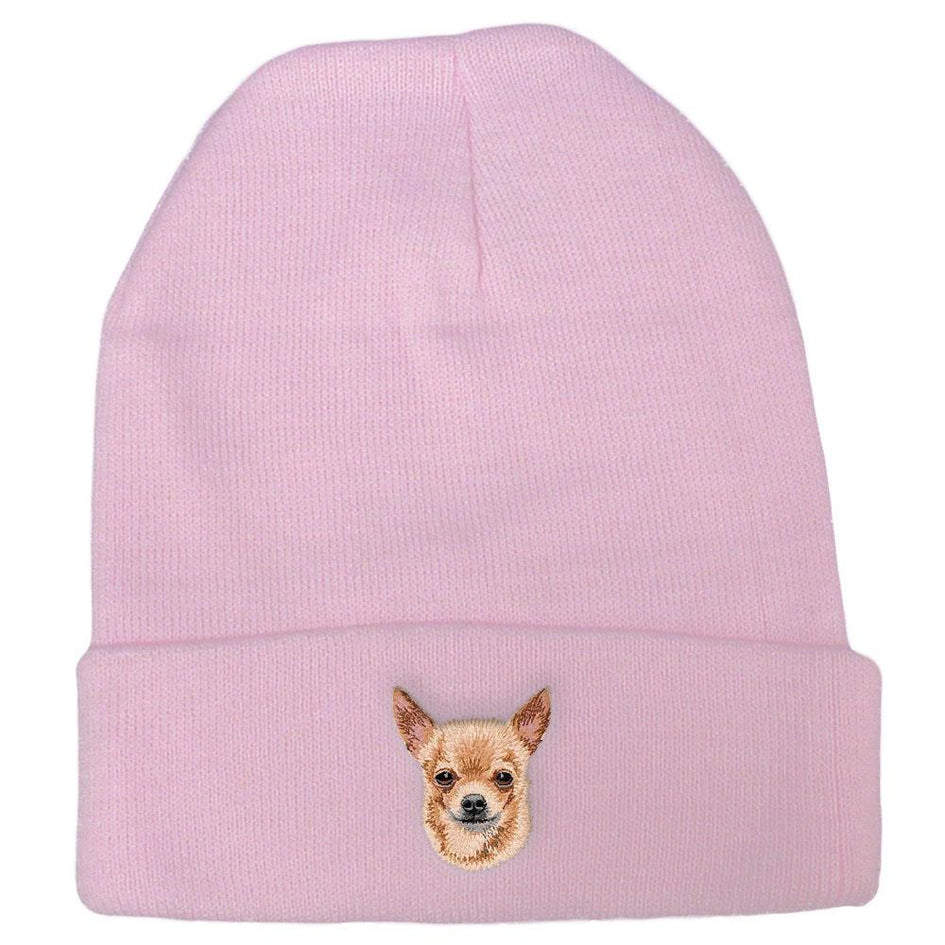 Embroidered Beanies Pink  Chihuahua DV385