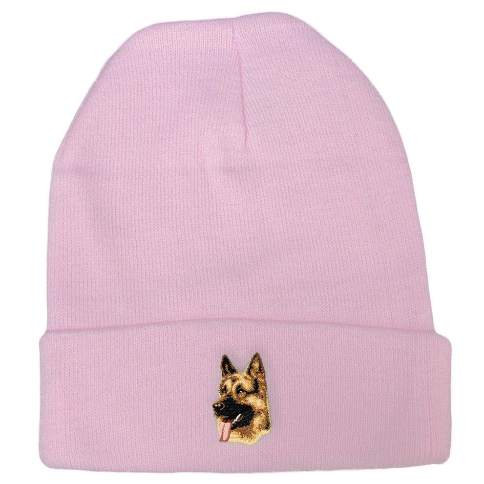 Embroidered Beanies Pink  German Shepherd Dog D1