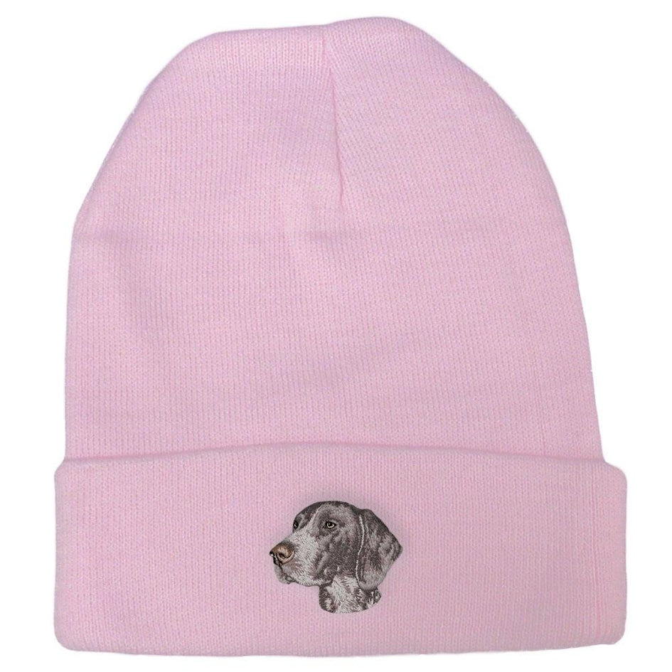 Embroidered Beanies Pink  German Shorthaired Pointer D131