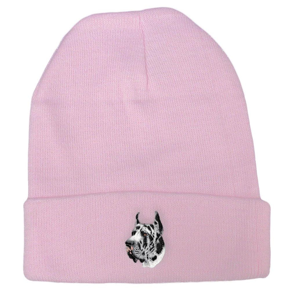 Embroidered Beanies Pink  Great Dane D66