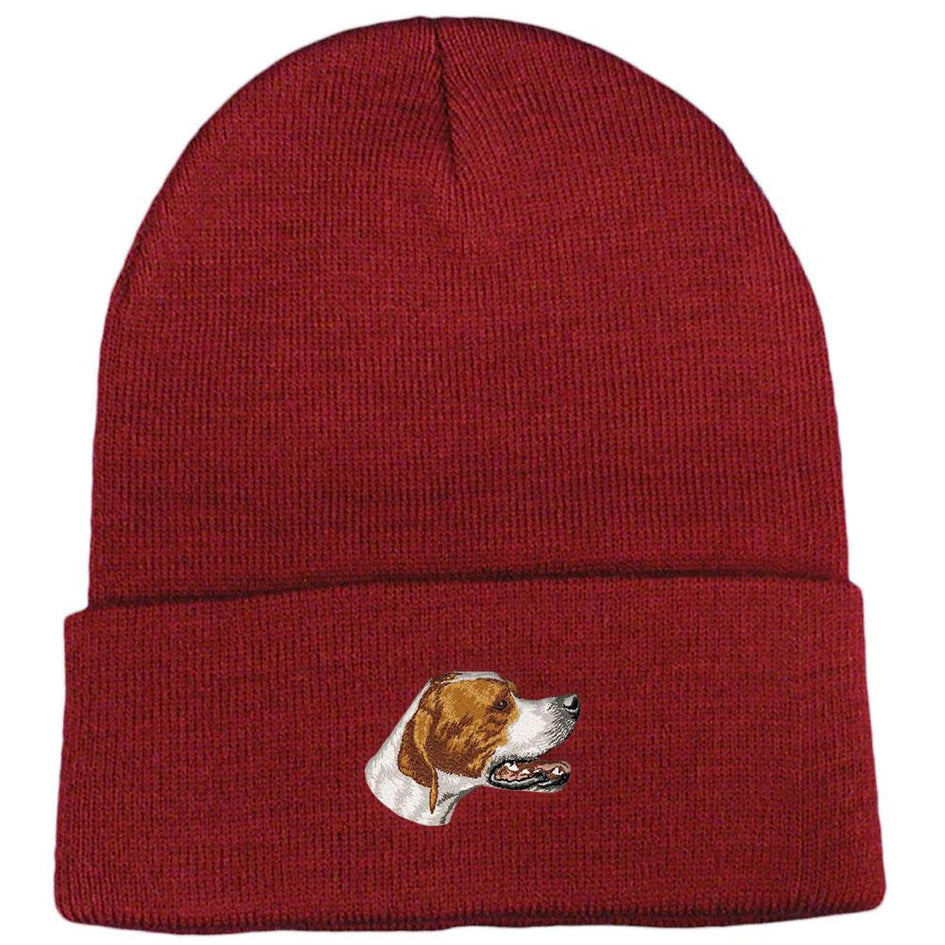 Embroidered Beanies Maroon  Pointer DV465