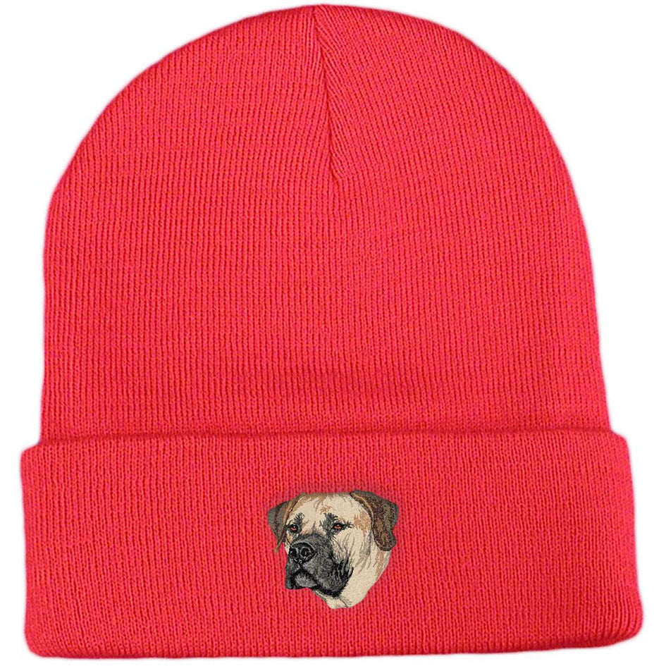 Embroidered Beanies Red  Boerboel DV209