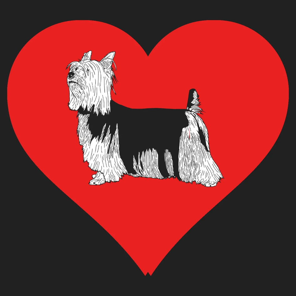 Silky Terrier on Heart Left Chest - Unisex Full-Zip Hoodie Sweatshirt