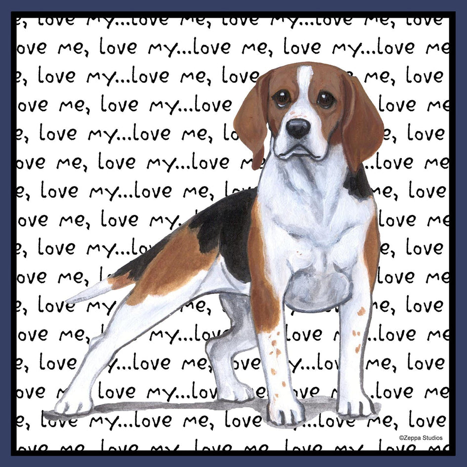 Beagle Love Text - Adult Unisex Crewneck Sweatshirt
