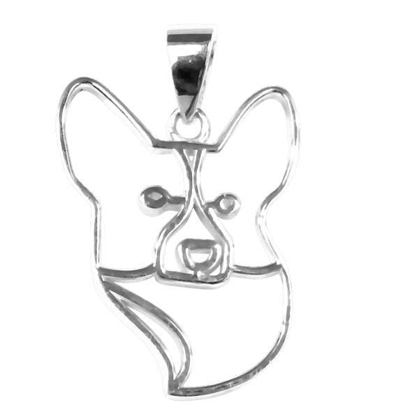 Pembroke Welsh Corgi Sterling Silver Cut Out Pendants