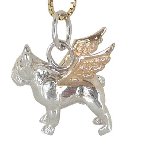 French Bulldog Angel Charm