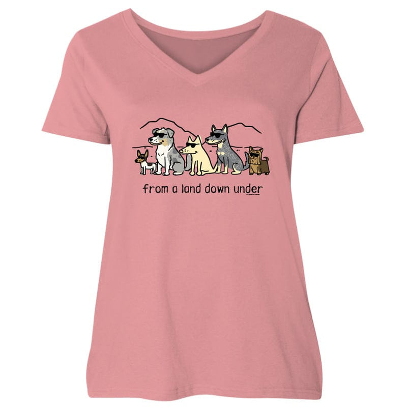 From A Land Down Under - Ladies Plus V-Neck Tee