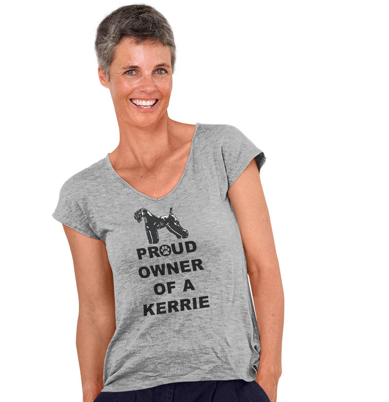 Kerry Blue Terrier Proud Owner - Women's V-Neck T-Shirt