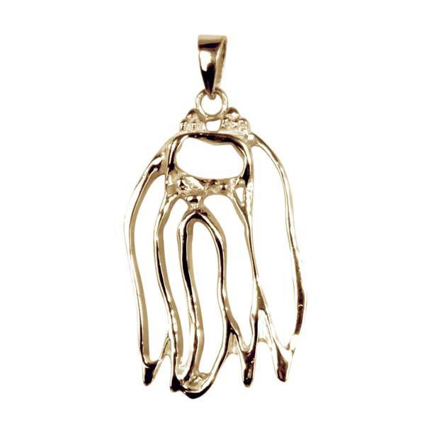 Maltese 14K Gold Cut Out Pendant
