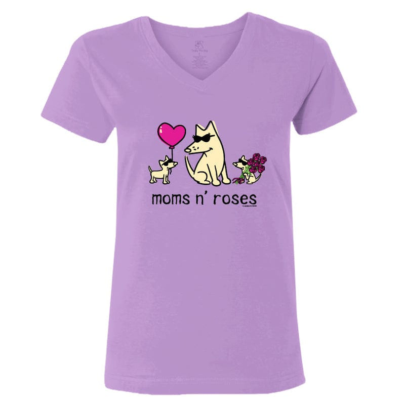 Moms N' Roses - Ladies T-Shirt V-Neck