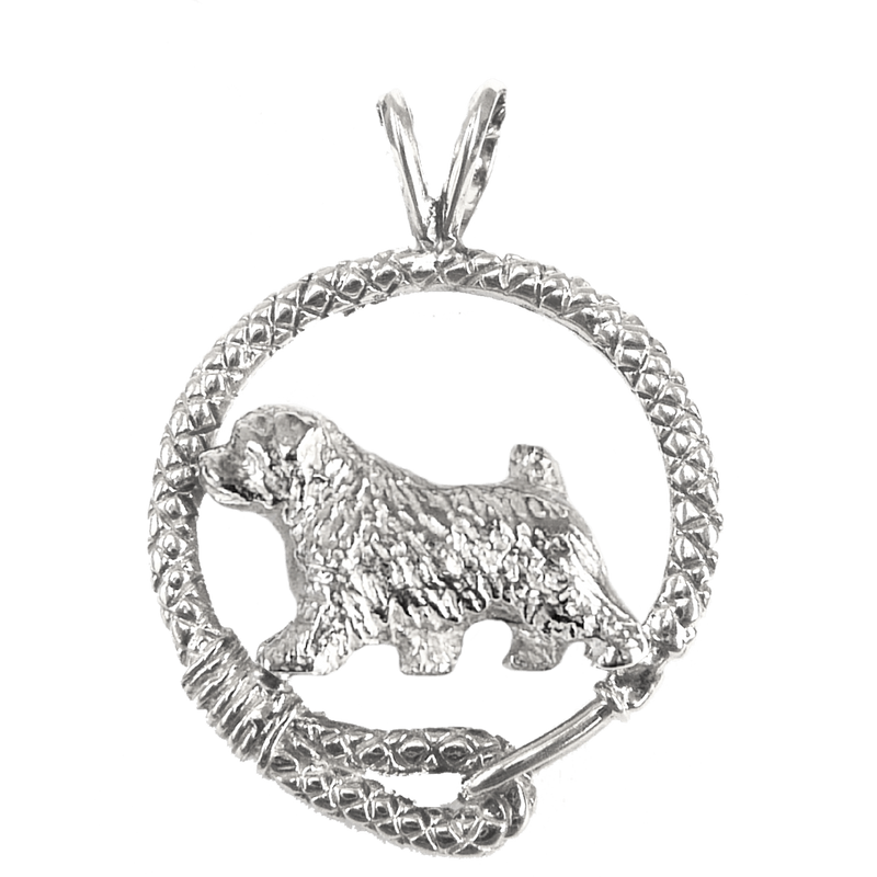Norfolk Terrier in Solid Sterling Silver Leash Pendant