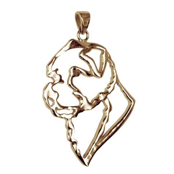 Norfolk Terrier 14K Gold Cut Out Pendant