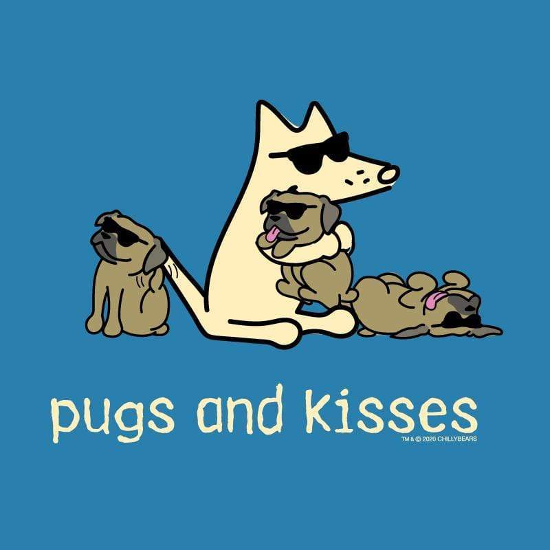 Pugs And Kisses - Ladies T-Shirt V-Neck