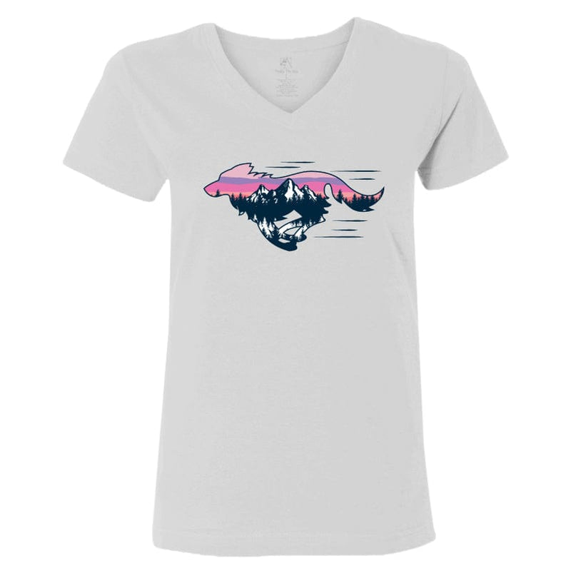 Run Like The Wind - Ladies T-Shirt V-Neck