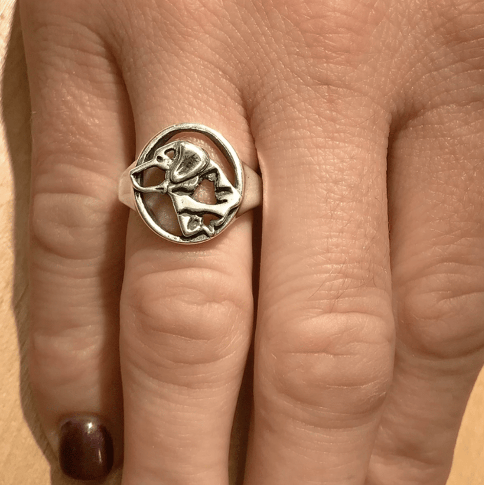Labrador Retriever, Head, Sterling Silver Ring