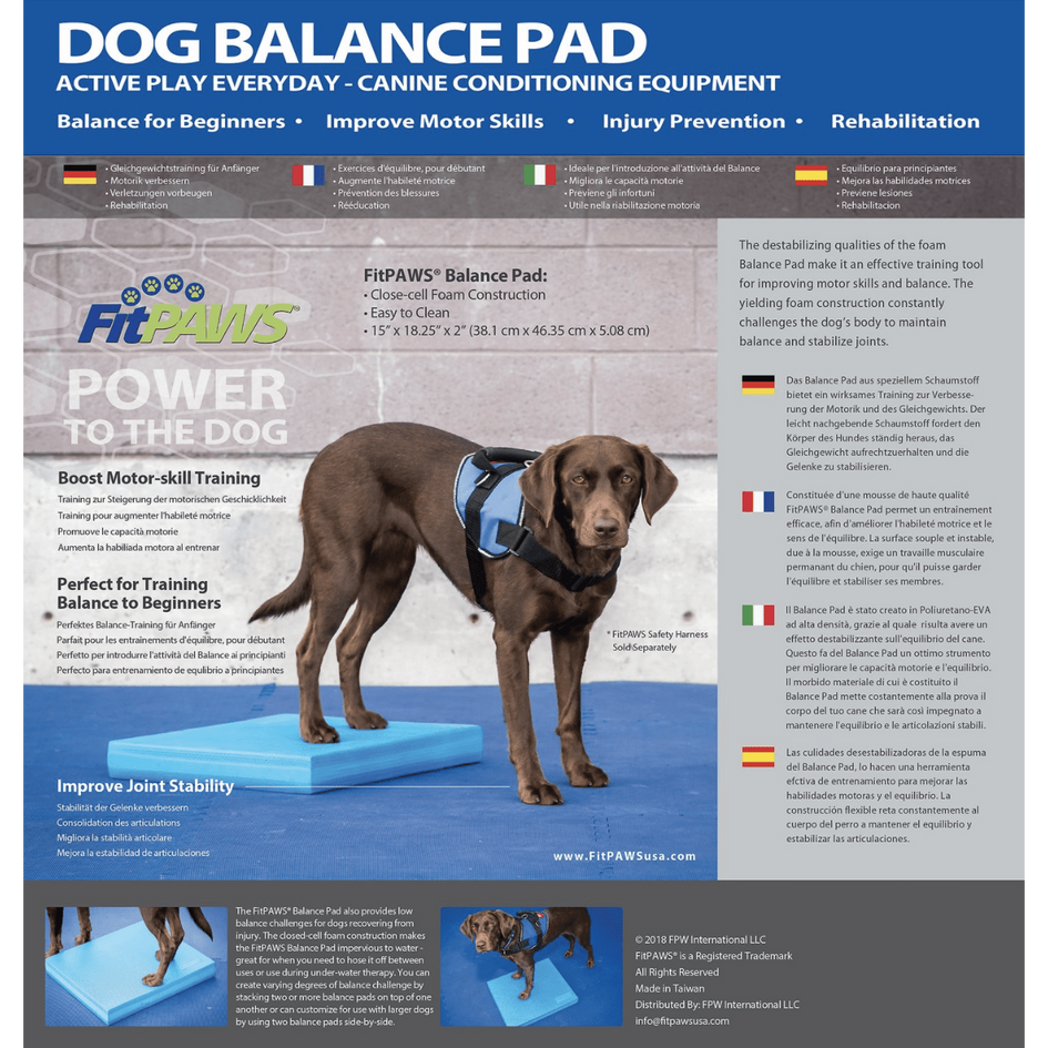 FitPAWS Dog Balance Pad, Blue