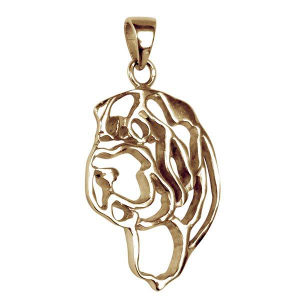 Chinese Shar-Pei 14K Gold Cut Out Pendant