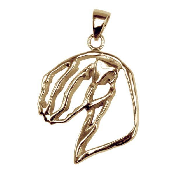 Soft Coated Wheaten Terrier 14K Gold Cut Out Pendant