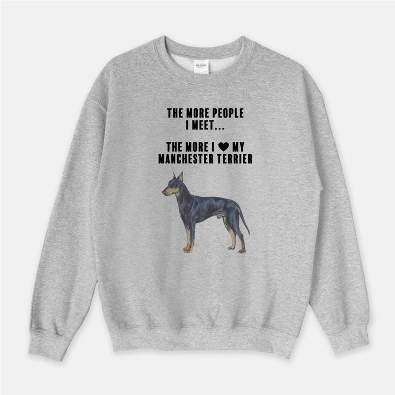 Manchester Terrier Love Unisex Crew Neck Sweatshirt