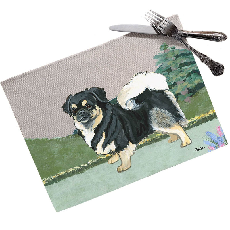 Tibetan Spaniel, Black and Tan Placemats
