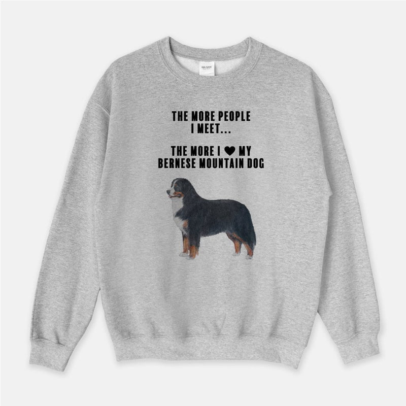 Bernese Mountain Dog Love Unisex Crew Neck Sweatshirt