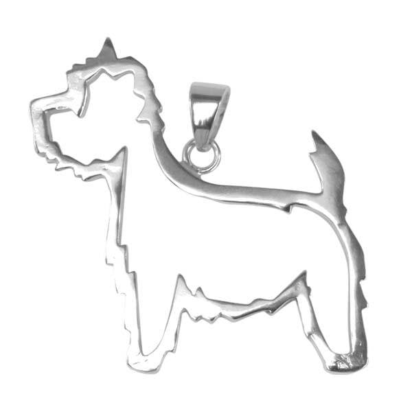 West Highland White Terrier Sterling Silver Cut Out Pendant