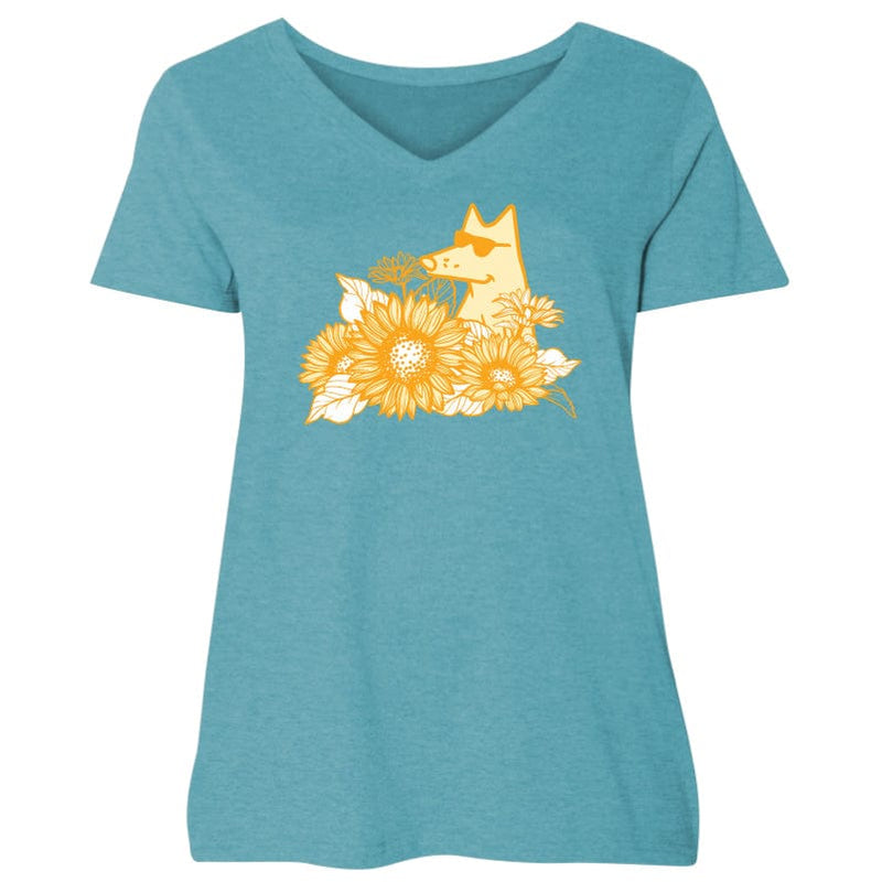 You Are My Sunshine - Ladies Curvy V-Neck Tee