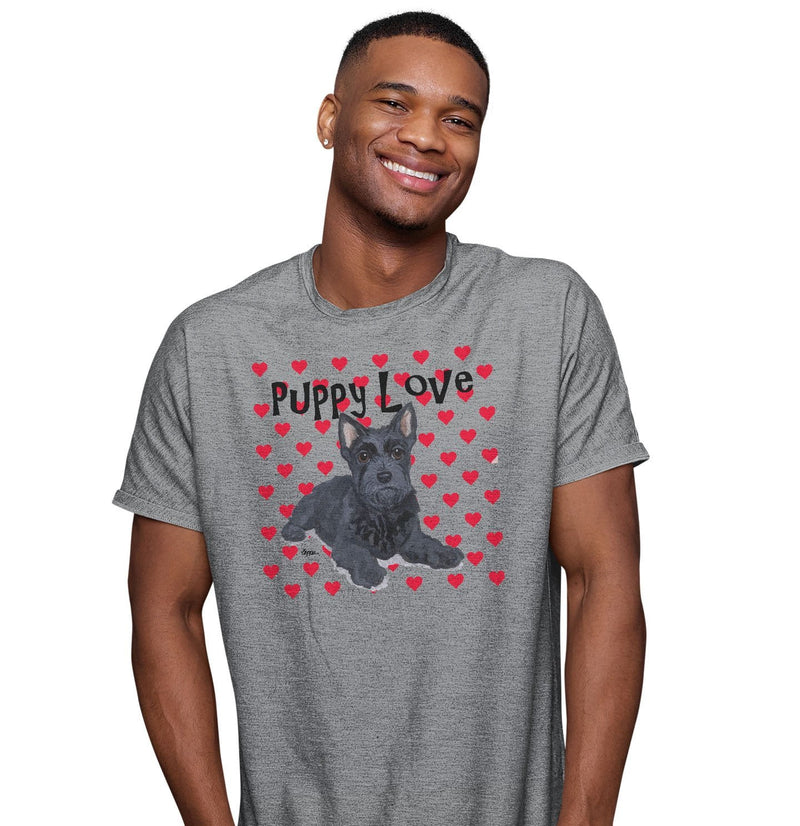 Scottish Terrier Puppy Love - Adult Unisex T-Shirt