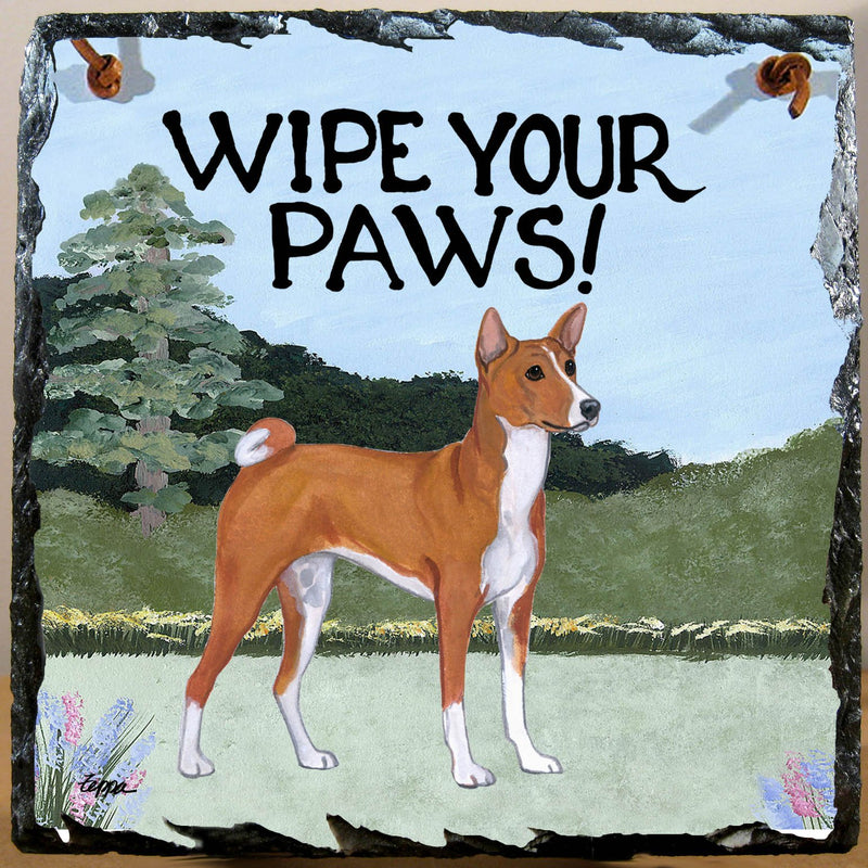 Basenji Slate Sign
