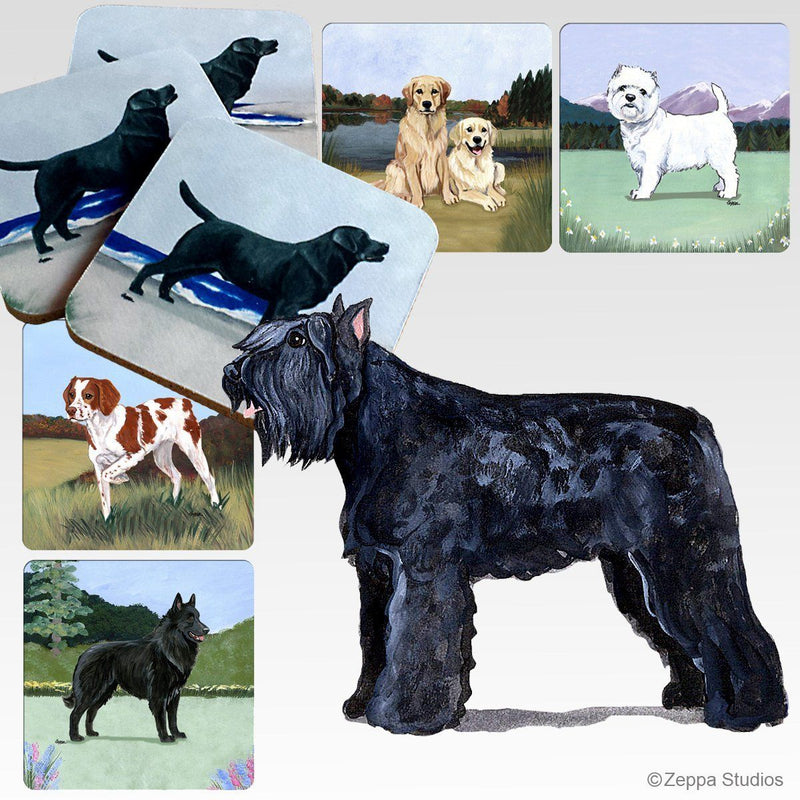 Bouvier des Flandres Scenic Square Coaster